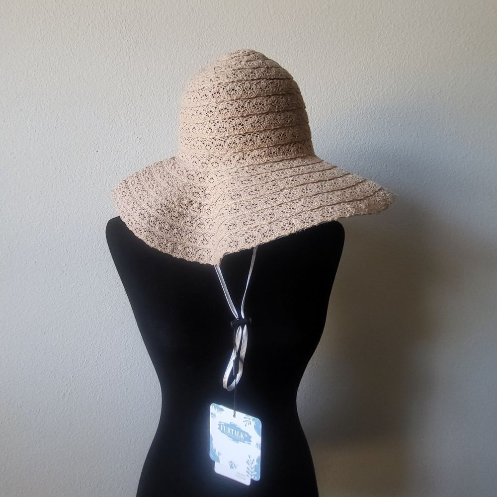 FURTALK Women's Sun Hat Wide Brim, Tan, Large *NWT*